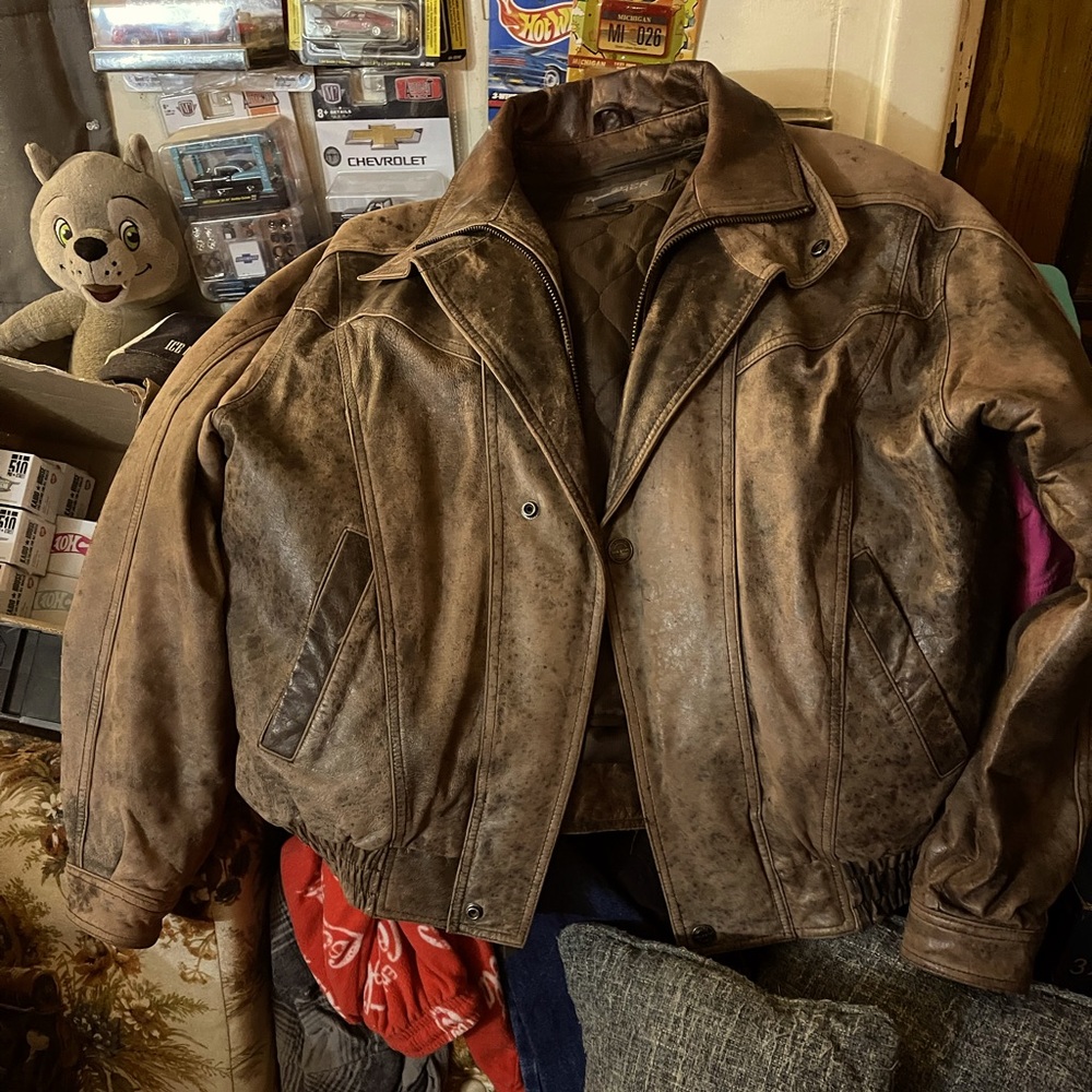 Wilson Leather Bomber Jacket, size Large